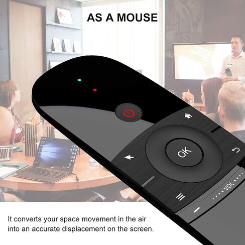 Yatao W1 Universal TV Remote Air Mouse, Wireless Keyboard Fly Mouse 2.4GHz Connection Air Remote Keyboard Mouse for Android TV Box/PC/Smart TV/Projector/HTPC/All-in-one PC/TV1 in Kuwait