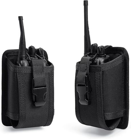 TACNEX Universal Radio Holster Two Ways Radio Holder Walkie Talkies Pouch Tactical Nylon Case with MOLLE Strap Duty Belt Clip for Police Leo Security Firefighter Rescue EMS EMT Military in Kuwait