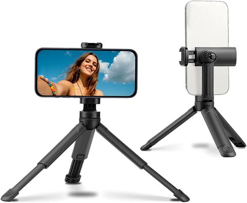 Phone Extendable Tripod, 8cm to 11cm Selfie Stick Tripod with Remote Control and Holder, Lightweight Portable Foldable Stand for Phone, Photography, and Videography in Kuwait