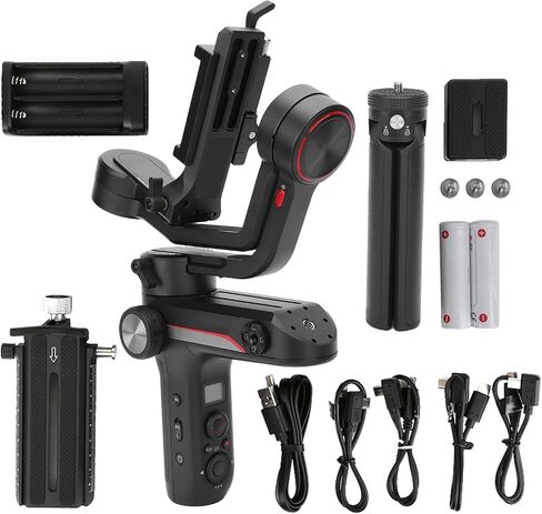 Portable 3-Axis Stabilizer for DSLR Cameras Ergonomic Handheld Gimbal for in Kuwait
