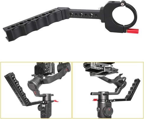 Durable and Lightweight Camera Stabilizer Grip for AIR2 Cold Shoe Stand Ergonomic Handle for Video Black Aluminum Alloy in Kuwait