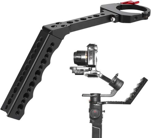 Durable and Lightweight Camera Stabilizer Grip for AIR2 Cold Shoe Stand Ergonomic Handle for Video Black Aluminum Alloy in Kuwait