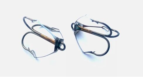 25 Gerry's Tackle 2X Strength Bronze Weedless Treble Hooks Size 4 in Kuwait