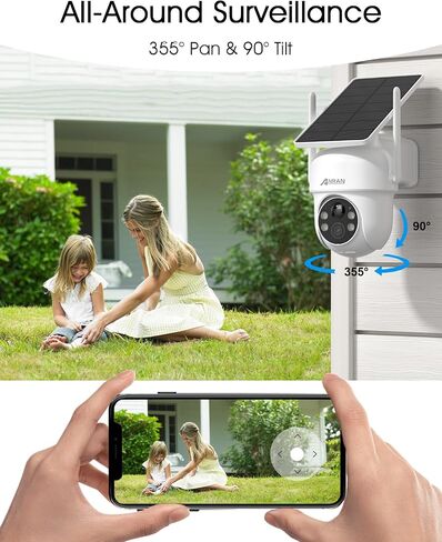 ANRAN Solar Security Cameras Wireless Outdoor,2K for Home Security,2 Pcs in Saudi Arabia