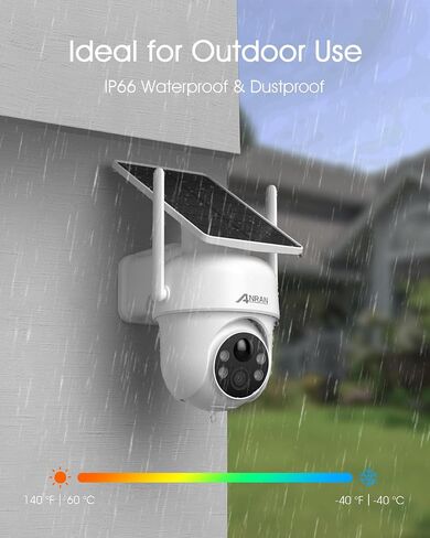 ANRAN Solar Security Cameras Wireless Outdoor,2K for Home Security,2 Pcs in Saudi Arabia