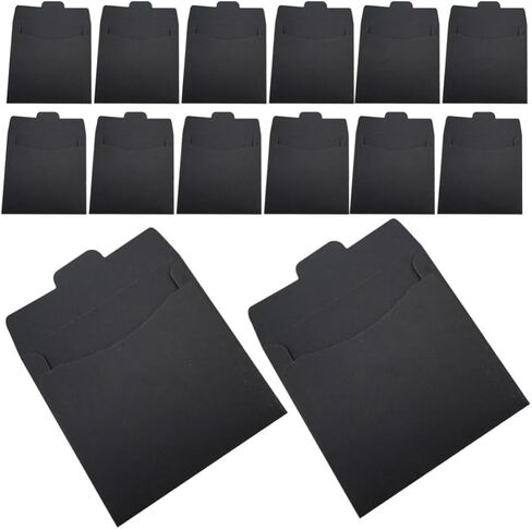 PartyKindom 100pcs Black Paper CD Dvd Sleeves Lightweight Tear-resistant CD Packaging Sleeves with Minimalist Elegant Design for Media Storage and Protection in Kuwait