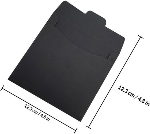 PartyKindom 100pcs Black Paper CD Dvd Sleeves Lightweight Tear-resistant CD Packaging Sleeves with Minimalist Elegant Design for Media Storage and Protection in Kuwait