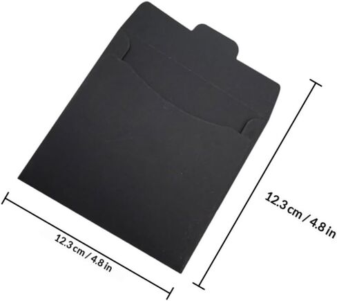 100pcs Black Paper CD Sleeves Lightweight and Portable Kraft Envelopes for CD Dvd Storage Holder Covers with Minimalist and Elegant Style in Kuwait