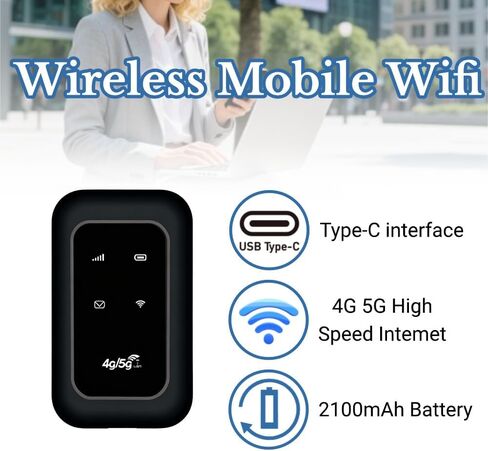 4G 5G Portable WiFi Hotspot Mobile Router 300Mbps LTE CAT4 with SIM Card Slot for Travel Home in Kuwait