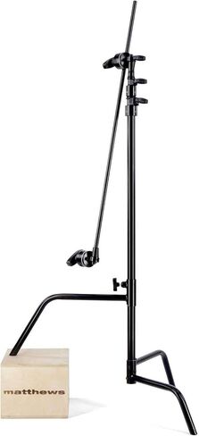 Matthews 40" C-Stand w/Sliding Leg, Includes Grip Head & Arm Chrome - Studio Grade C-Stand Available in Black or Chrome, Professional Quality in Kuwait