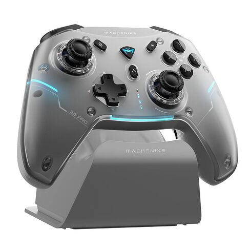 Machenike G5PRO Max SE 1000HZ Wireless Gaming Controller for NS/PC/iOS/Android with Charging Dock,PC Controller Hall Effect Joystick/Triggers/Gyroscope,RGB Backlight, White in Saudi Arabia