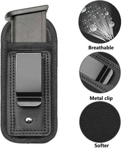 TACwolf 2 Pack IWB Inside Waistband Pistol Handgun Magazine Holster Pouch for Concealed Carry Universal Single Double Stack Mags for Glock17 26 19 Sig Sauer S&W Springfield XD Ruger 9mm/.45 in Kuwait
