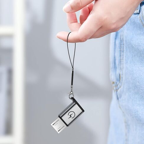 USB C to Micro USB adapter, Micro USB male to USB C female adapter supports 18W fast charging for mobile phone fast charging and data transfer (4 pieces), cannot be used for headphone audio playback in Saudi Arabia