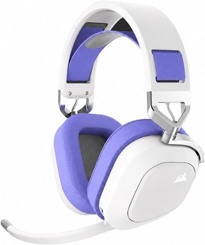 Corsair HS80 RGB Wireless Premium Gaming Headset with Spatial Audio – Purple Rune (Renewed) in Kuwait