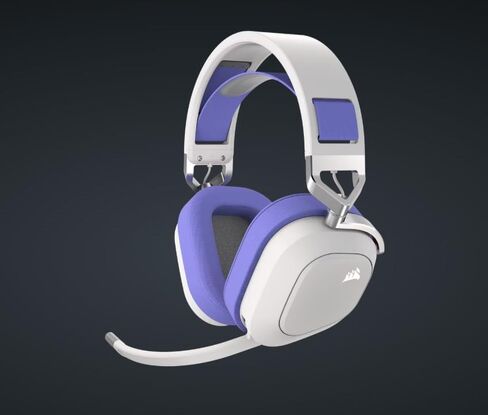 Corsair HS80 RGB Wireless Premium Gaming Headset with Spatial Audio – Purple Rune (Renewed) in Kuwait