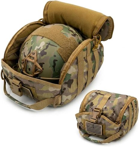 FMATAL GEAR Portable Tactical Helmet Storage Bag - Protective Carry Case with Durable Nylon Exterior, Soft Oxford Interior Lining and Accessory Pockets (MC) in Kuwait