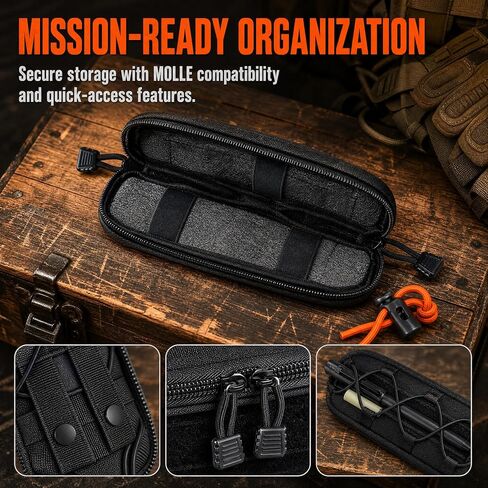 Small Molle Pouch Tactical Mini Knife Sheath Flashlight Holder Pen Pencil Tool Pouches for Belt Carrying Case Suppressor Accessory Bag Attachment Gear for Outdoor Use in Saudi Arabia
