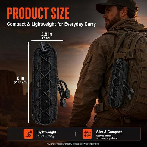 Small Molle Pouch Tactical Mini Knife Sheath Flashlight Holder Pen Pencil Tool Pouches for Belt Carrying Case Suppressor Accessory Bag Attachment Gear for Outdoor Use in Saudi Arabia