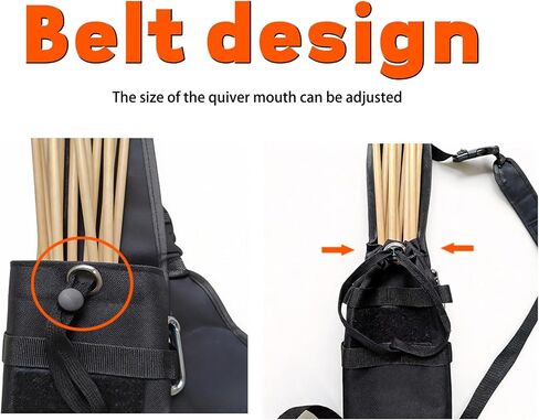 Quiver for Arrows & Hip Quivers for Archery - Adjustable Drawstring Fits Different Arrow Count, Tightens to Prevent Arrows from Falling Out, Waterproof Oxford Cloth Pocket, Wearable on Shoulder & Hip in Saudi Arabia