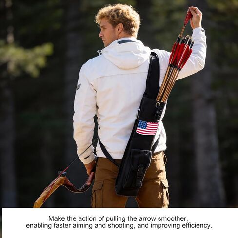Quiver for Arrows & Hip Quivers for Archery - Adjustable Drawstring Fits Different Arrow Count, Tightens to Prevent Arrows from Falling Out, Waterproof Oxford Cloth Pocket, Wearable on Shoulder & Hip in Saudi Arabia