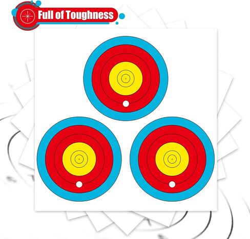 MOLFUJ Archery Targets Paper 3 Spot, New Las Version 30pcs/50pcs, Archery Target Pins Included, Bow and Arrow Targets for Hunting Backyard, Archery Target Practice Accessories in Saudi Arabia