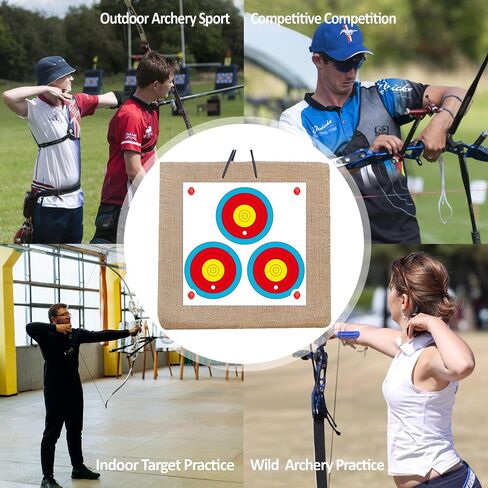 MOLFUJ Archery Targets Paper 3 Spot, New Las Version 30pcs/50pcs, Archery Target Pins Included, Bow and Arrow Targets for Hunting Backyard, Archery Target Practice Accessories in Saudi Arabia