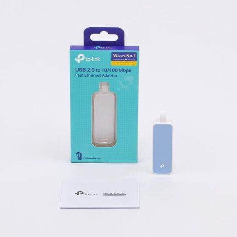 TP-Link UE200 USB 2+H4:H39.0 to Ethernet Adapter, USB 2.0 Port, RJ45 Port 10/100Mbps, Plug & Play, Compact and Portable Design, Fast and Stable Data Connection, Windows, MAC OS, Linux OS in Kuwait