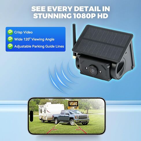 Magnetic Solar Wireless Backup Camera with AI Alert & App Monitoring in Saudi Arabia