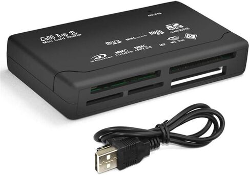 SANOXY Multi-Card Reader with USB2.0 Memory Card Case | SD/MMC/RS-MMC/SDHC/Micro SD/TF/MS/MS pro/MSduo/M2 Compatible in Kuwait
