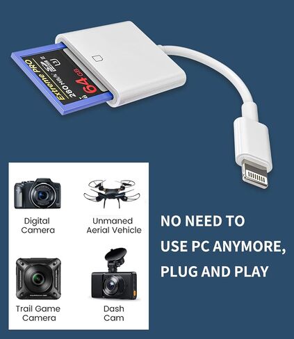 SD Card Reader for iPhone Lightning Camera Memory Adapter(2Pack) MFI Certified Photo Photography Viewer Adaptador Accessories for 11 12 13 14 Pro Max X XS XR 8 7 6 Plus SE for iPad Air Mini 2021 2020 in Kuwait