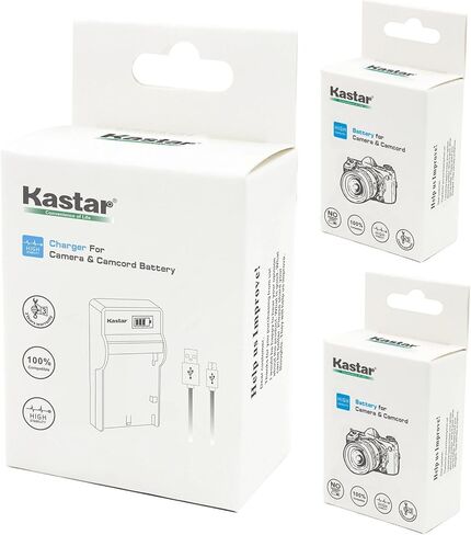 Kastar Battery (X2) & Slim LCD Charger for Canon NB-11L and PowerShot SX410 is SX400 is ELPH 170 is 340 HS 320 HS 130HS 110 HS 1150 HS A2300 is A2400 is A2500 A2600 A3400 is A3500 is A4000 Cameras in Kuwait