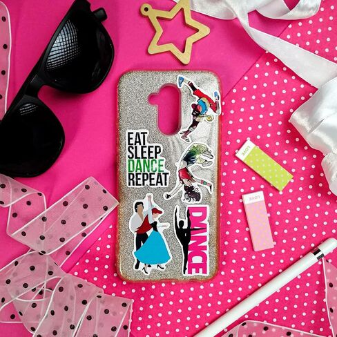 BulbaCraft 100Pcs Dance Stickers for Water Bottle, Dance Stickers for Scrapbooking, Gifts for Dancers, Gifts for Women & Men in Kuwait