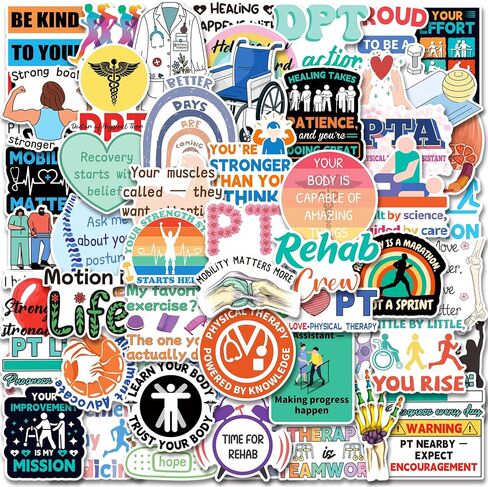 100PCS Physical Therapy Stickers, PT Rehab Decals for Therapists in Kuwait