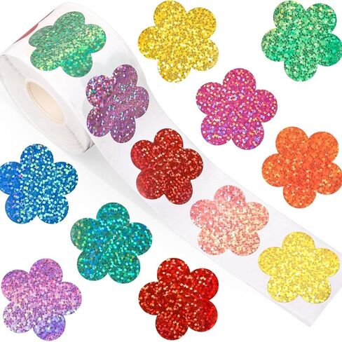 500Pcs 1.2 Inch Holographic Glitter Goldfish Stickers Roll, Waterproof Vinyl Cute Fish Sealing Labels for Water Bottle Tumbler Laptop Journal Scrapbooking, DIY Craft Decor Reward Gifts for Kids Adults in Kuwait