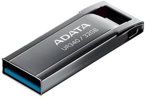 ADATA, UR340 USB 3.2 Gen1 Flash Drive Metal Splashproof Shockproof Dustproof 32GB Black in Kuwait