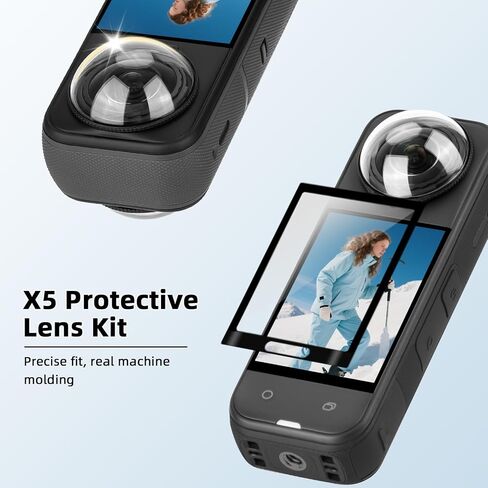 X5 Premium Lens Guard + 2 Pack Screen Protector Accessories Bundle, Magnetic Quick Release Mount with Safety Lock for Insta360 X6/X5/X4 Air in Saudi Arabia