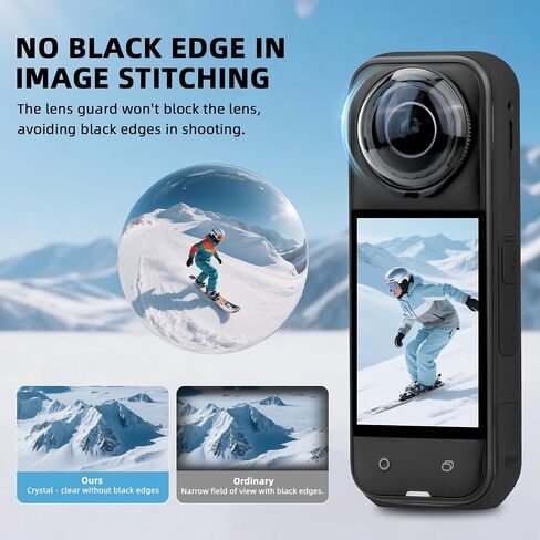 X5 Premium Lens Guard + 2 Pack Screen Protector Accessories Bundle, Magnetic Quick Release Mount with Safety Lock for Insta360 X6/X5/X4 Air in Saudi Arabia