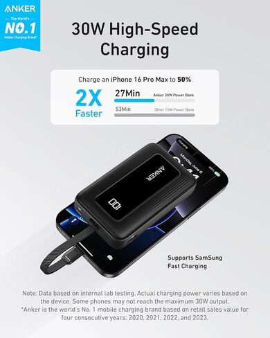 Soundcore by Anker P20i True Wireless Earbuds with Anker Portable Charger, 10,000mAh 30W Power Bank, USB-C in and Out Fast Charging Battery Pack in Kuwait