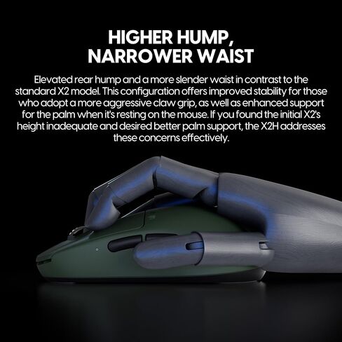 Pulsar Gaming Gears X2H ES Wireless Gaming Mouse, Medium, Green in Kuwait