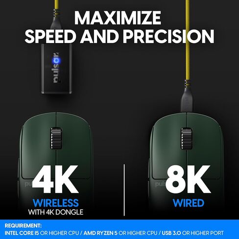Pulsar Gaming Gears X2H ES Wireless Gaming Mouse, Medium, Green in Kuwait