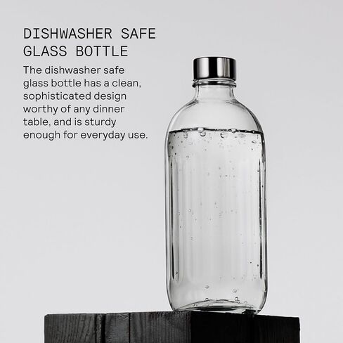 aarke Carbonator Pro Glass Bottle - Stainless Steel Cap, 27oz in Saudi Arabia
