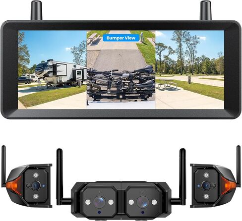 AUTO-VOX Wireless RV Backup Camera System,Dual Lens Rear and Side Coverage in Saudi Arabia