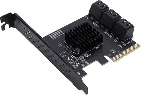 Realtek RTL9100 PCI-E4X to 6 Port Serial ATA 3.0 Controller Card Adapter Card, Quick Integration, for Systems in Kuwait