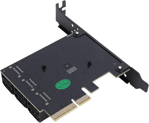 Realtek RTL9100 PCI-E4X to 6 Port Serial ATA 3.0 Controller Card Adapter Card, Quick Integration, for Systems in Kuwait