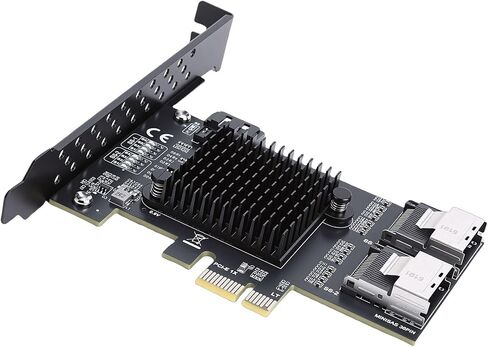 Dual Port MiniSAS Expansion Card 6Gbps Serial ATA3.0 Adapter for NAS, Stable Data Access, Easy Installation in Kuwait