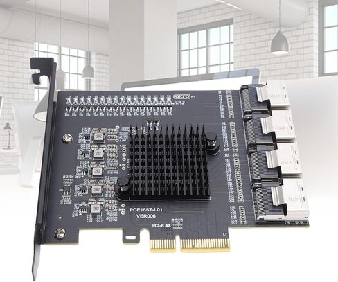 PCIE to 4 Port MINI SAS SFF 8087 Adapter Compact Expansion Card for 10 11 2003 and Systems in Kuwait
