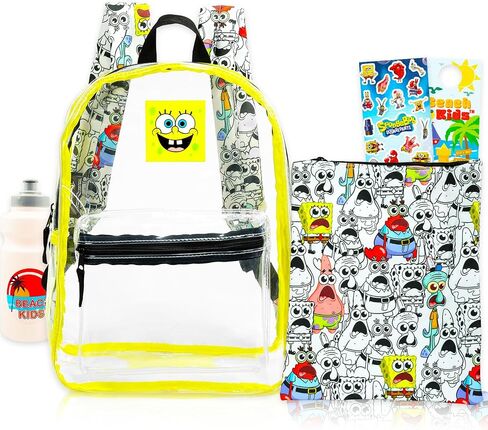 Spongebob Clear Mini Backpack for Stadium Events Bundle in Saudi Arabia