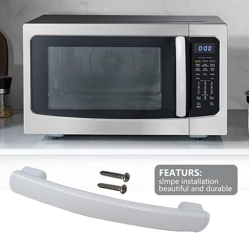 WB15X10278 Microwave Door Handle Fits for GE Hotpoint Models JVM3160RF4SS, JVM3160RF4SS, JVM3160RF4SS, JVM3160RF5SS, JVM3160RF5SS, JVM3160RF6SS, JVM3160RF6SS - White in Saudi Arabia