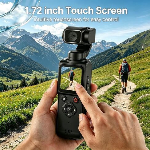 REEDTOCK 4K Pocket Vlogging Camera with AI Face Tracking WiFi and 64GB Card in Kuwait