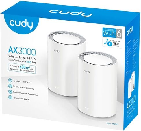 Cudy AX3000 2.5G Dual Band Wi-Fi 6 Mesh System in Kuwait